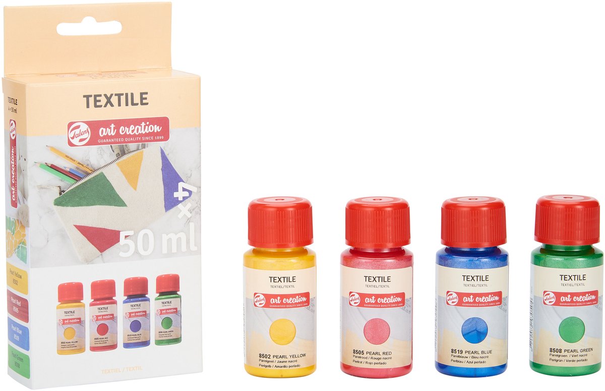 Talens art création peinture textile perle 4x50ml