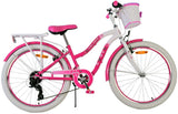 Joli vélo pour enfants Volare - filles - 24 pouces - rose - 7 vitesses