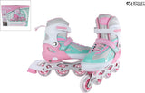 Rollers en ligne rose vert taille 29-32