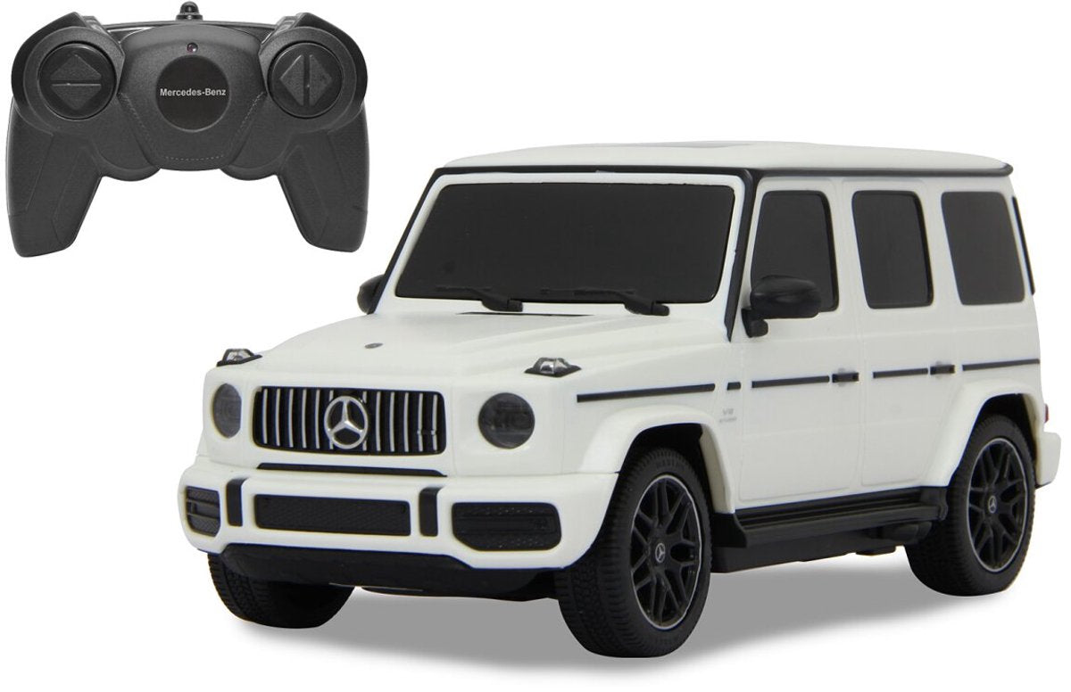 Jamara RC Vehicle Car - 405192 RC Car Mercedes-Benz G63 - Classe G - Blanc - Modèle RC 2,4 GHz prêt à l'emploi - Voiture contrôlée 1:24