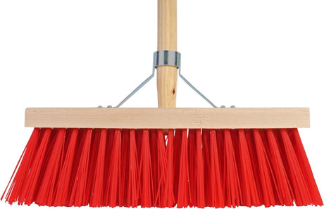Talen tools - bezem - 35 cm - kunststof haren - steel 140 cm