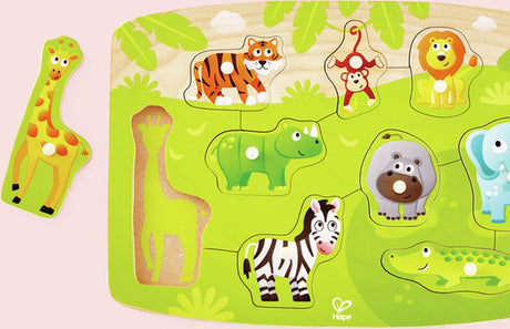 Hape puzzle à presser dans la jungle