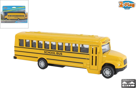 Bus scolaire américain 2 jeux à tirer - 14 cm