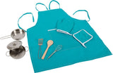 Small foot - set de cuisine ludique avec tablier, 9 pièces.