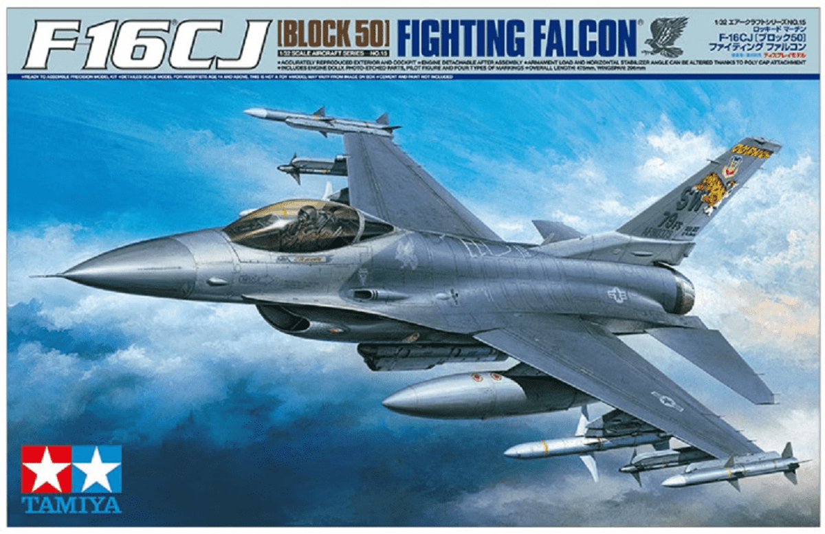 Tamiya – kit de maquettes de véhicules militaires, 60315 f-16cj (bloc 50), avion de combat Falcon en plastique, 1:32, modélisme