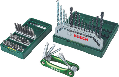 Jeu de forets Bosch x-line - 41 pièces - pour bois, métal et pierre - avec jeu de clés hexagonales multifonctions