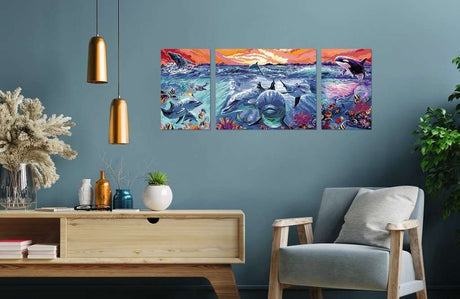 Ravensburger Creart Painting by Number - Dolphins at Sunset