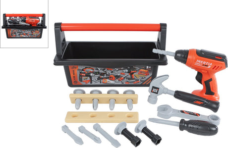 Jeu d'outils Van Manen avec perceuse - 18 pièces.