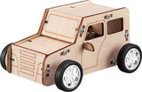 Kit de construction en bois voiture à corde à tirer