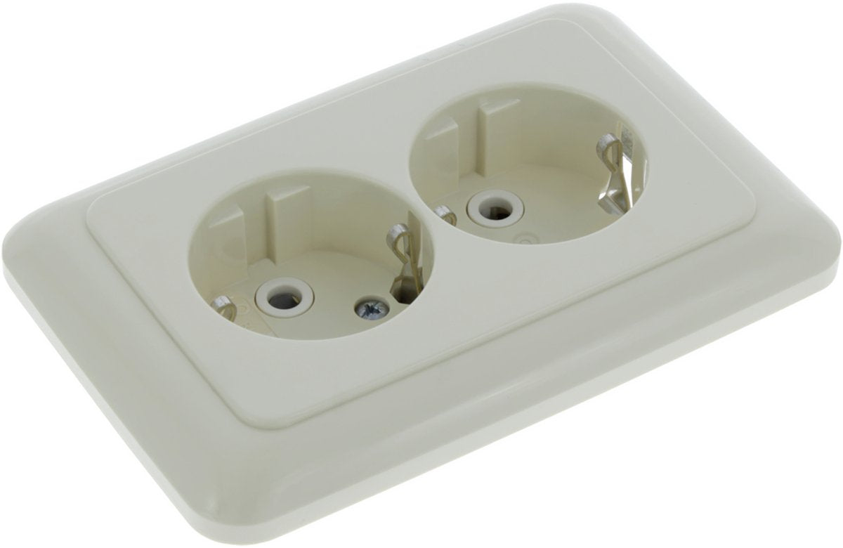 Busch-Jaeger si prise murale encastrable (toilettes) ra 2 voies ra modèle plat crème