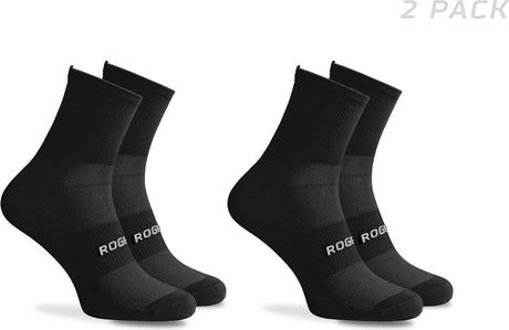 Rogelli essential dames en heren 2 pack fietssokken - zwart