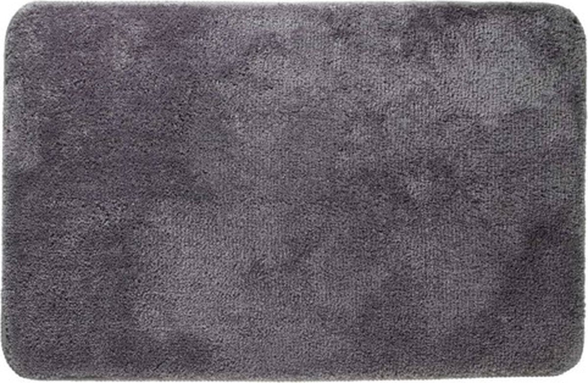 Sealskin angora tapis de bain 60x90 cm polyester gris foncé