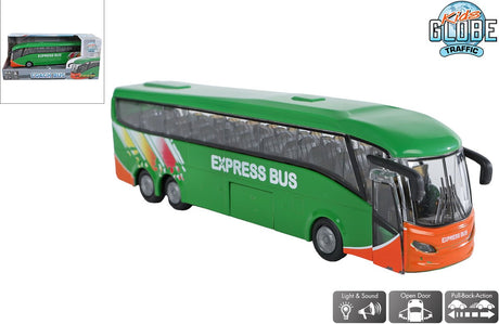 Bus globe pour enfants projeté avec lumière et son, 18,5 cm