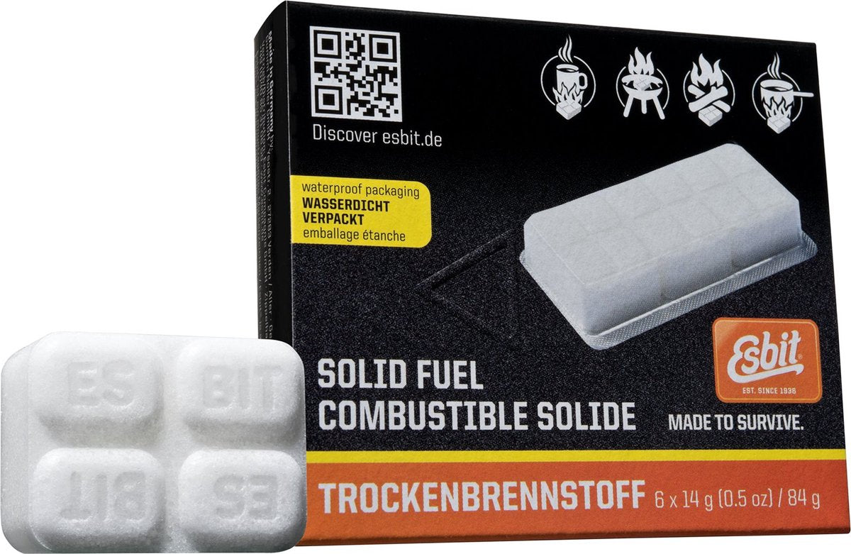 Cubes de combustible solide Esbit - 6 pièces - 14gr chacun - 12min de combustion