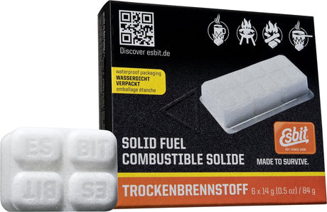 Cubes de combustible solide Esbit - 6 pièces - 14gr chacun - 12min de combustion