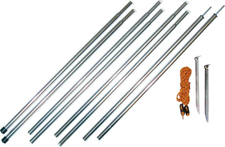 Eurotrail Laifel bâton 20 mm 150 cm en aluminium gris 4 pièces