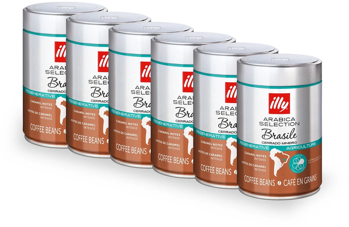 Illy – café en grains Cerrado Mineiro – 6 x 250 grammes