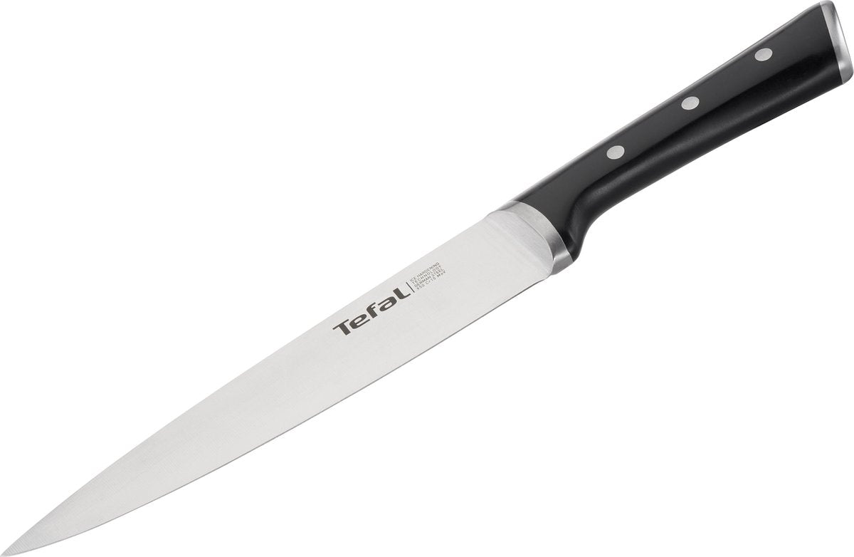 Tefal ice force k23207 - couteau à découper - 20 cm - acier inoxydable - manche ergonomique - mouture de précision