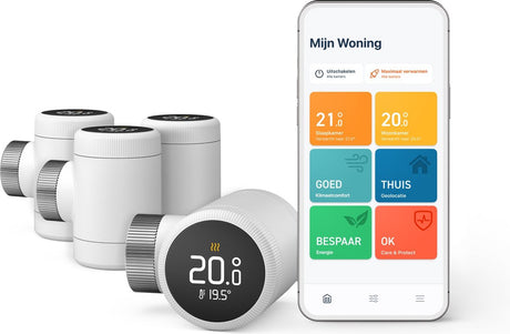 Tado° bouton de radiateur intelligent x - kit d'extension 4 pièces - bouton de thermostat intelligent - fonctionne avec Google Home, Alexa Apple Home Kit - sans fil