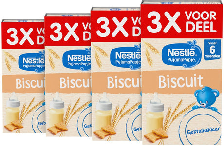 Nestlé pyjama porridge biscuit - nourriture bébé 6+ mois - prêt à l'emploi - 4 pièces 3 x 250ml