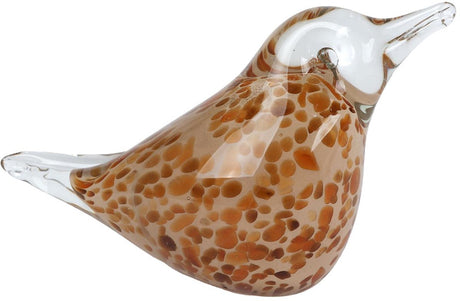 No brand sculpture oiseau verre 15x6x9,5 cm | 2 pièces