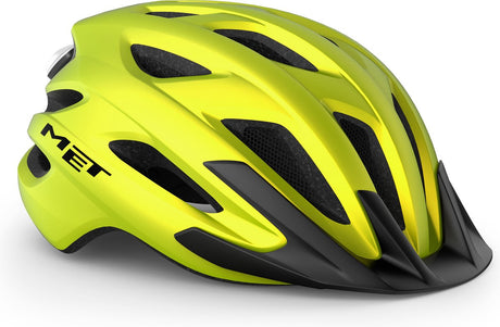 Avec casque de vélo crossover pour hommes et femmes - casque de vélo de ville pour adultes - taille XL - jaune citron allic mat