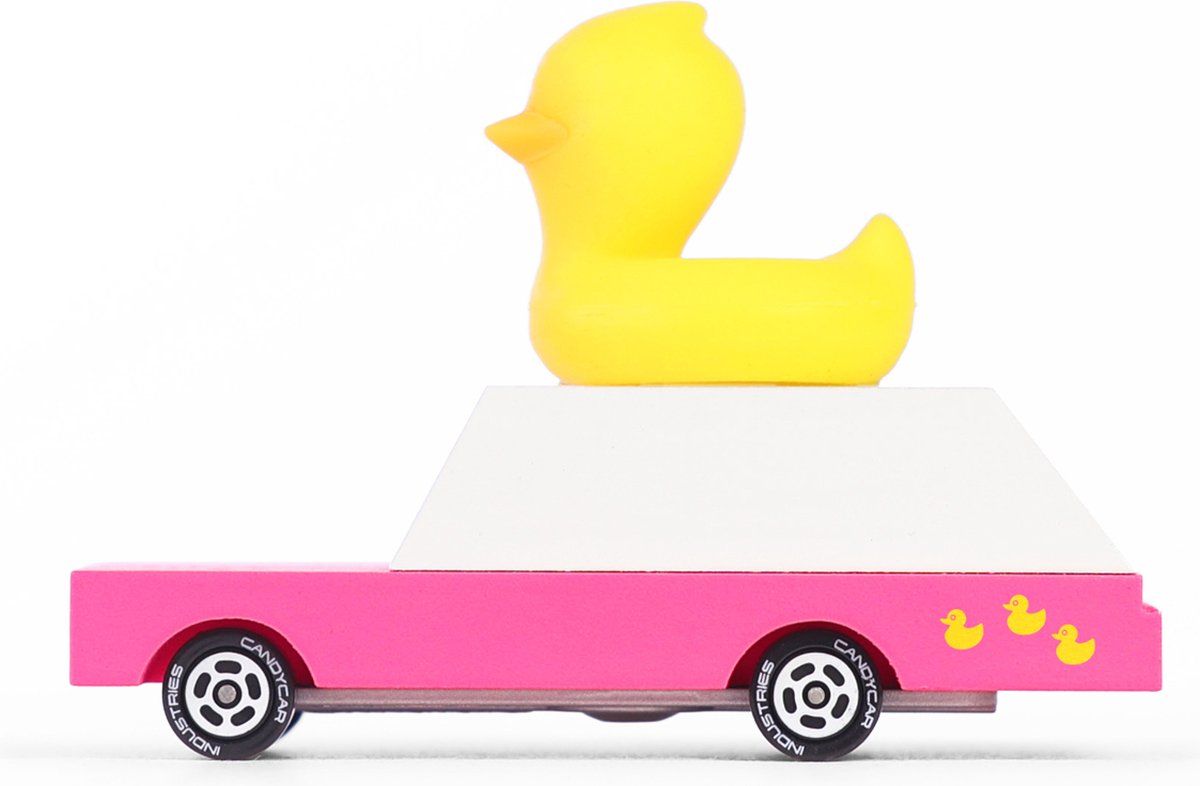 Candylab Toys Candycar World : Duckie Wagon (W806) 8,9 x 3,8 x 6,4 cm, moulé sous pression en bois, magnétique, dans une boîte cadeau, 3+
