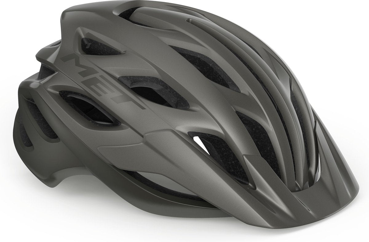 Avec Veelo mips casque de vélo hommes femmes - casque de vélo VTT adultes - vélo électrique - vélo de ville - taille L (58-61 cm) - titane allic mat (gris)