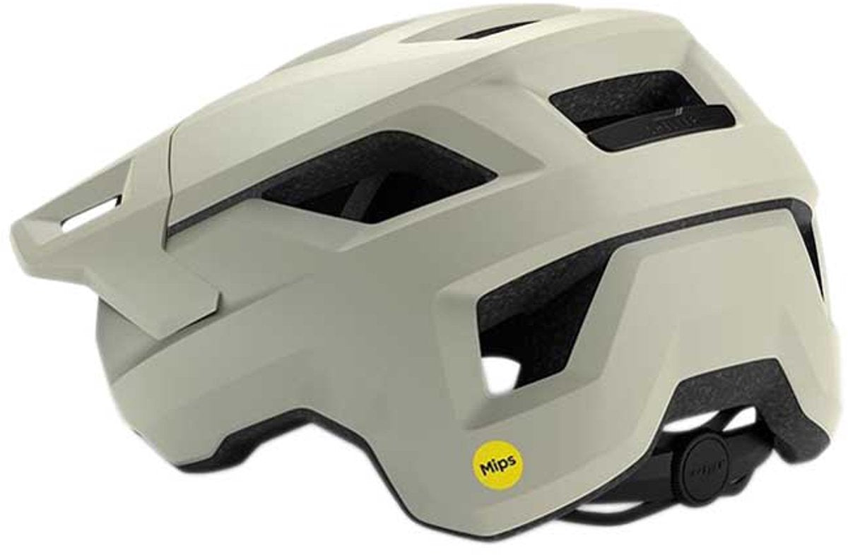 Avec abri casque de vélo mips - casque de vélo hommes femmes - casque vtt adultes - VTT - taille m (56-58 cm) - blanc cassé (blanc)