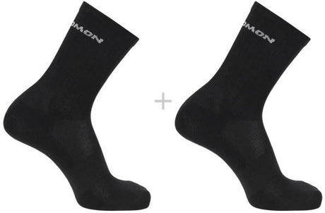 Salomon - chaussettes d'équipage évasion | Paquet de 2 | chaussettes | taille m 39-41 - noir