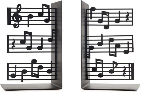 Balvi serre-livres set musique métal noir