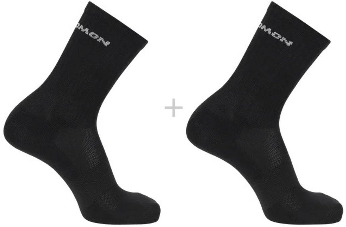 Salomon - chaussettes d'équipage évasion | Paquet de 2 | chaussettes | taille s 36-38 - noir
