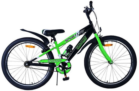 Vélo pour enfants Volare sportivo - garçons - 24 pouces - noir vert - deux freins à main