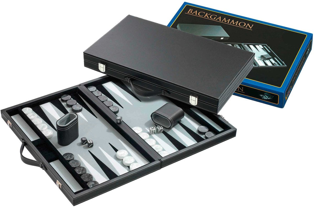 Étui de backgammon Philos gris moyen