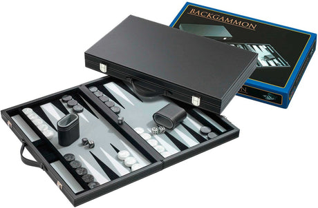Étui de backgammon Philos gris moyen