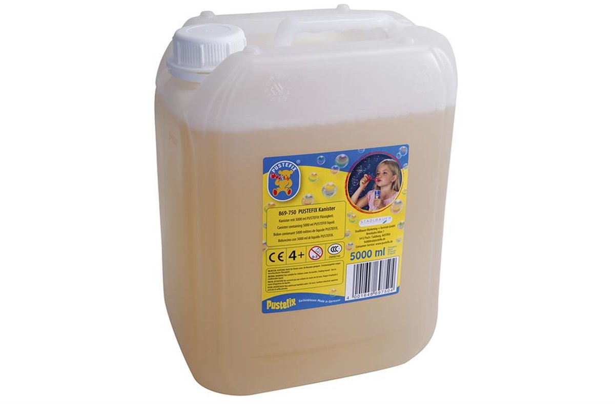 Liquide à bulles de savon Pustefix - 5 litres - 4 ans