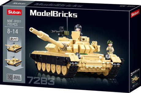 Sluban modèle briques char de combat T-72B3 jouets de construction - construction de maquettes de jouets - boîte de construction avec 770 blocs de construction - M38-B1011 à partir de 8 ans