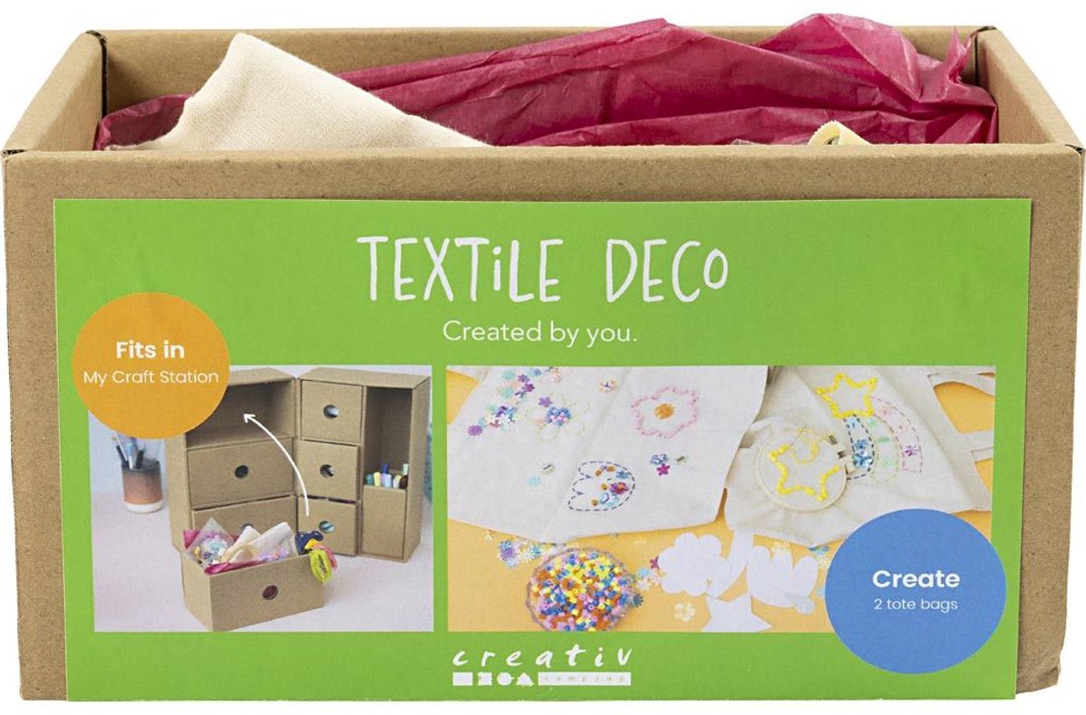 Entreprise créative https: www.ccobby.nl my-craft-station-textile-decoration-various-colors-1-box