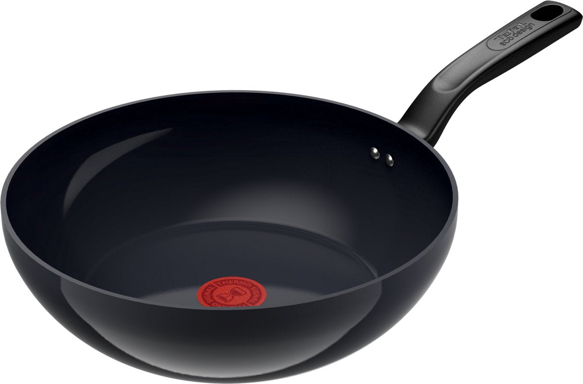 Tefal c47619 change poêle wok en céramique noire 28 cm noir