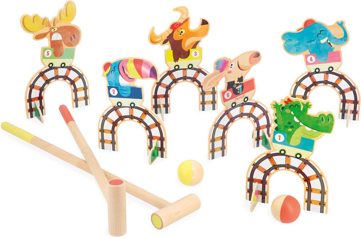 Janod - applepop - jeu de montagnes russes de croquet