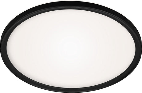 Briloner slim - Plafonnier LED - plafonnier - 18w - blanc-noir - ø29,3cm