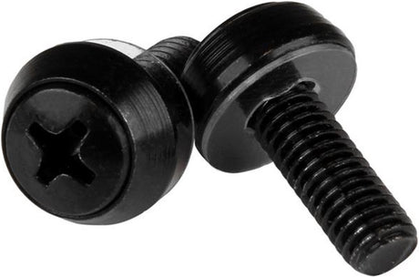 Startech m6 x 12 mm - vis de montage - paquet de 50 noir - m6 x 12 mm - vis - paquet de 50 noir - vis de montage m6 pour armoire rack serveur