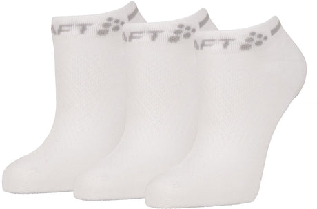 Craft active Shaftless sock lot de 3 chaussettes de sport unisexes - blanc