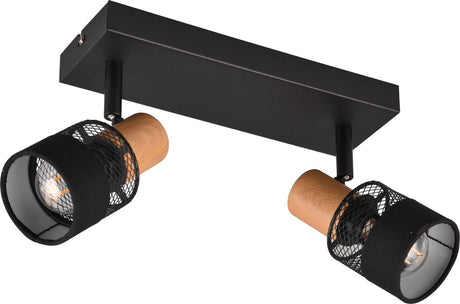 Trio nandini - spot - noir mat - excl. 2x e14 10w