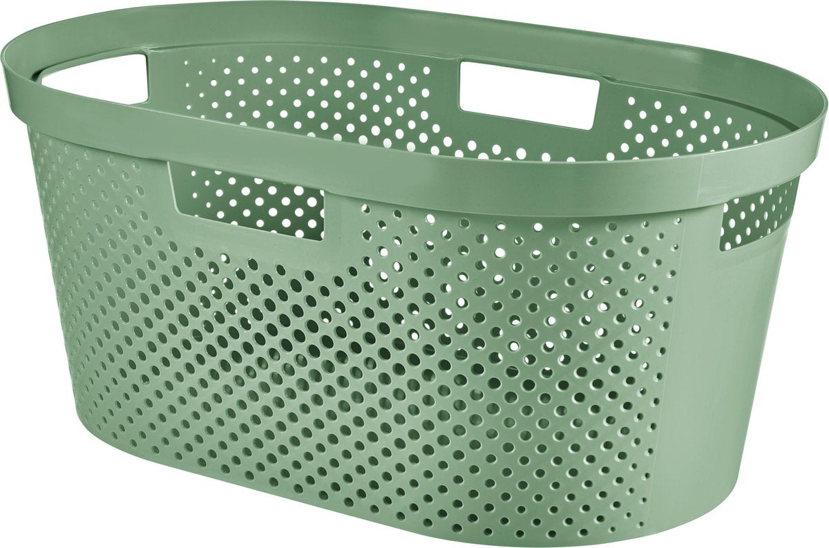 Curver - points recyclés infini - panier à linge - 40l - vert