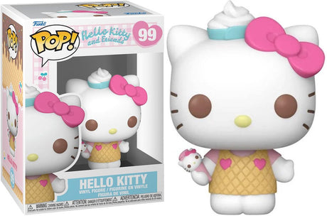 Funko Hello Kitty Hello Kitty et ses amis - figurine en vinyle Hello Kitty (crème glacée) 99 pop ! multicolore unisexe