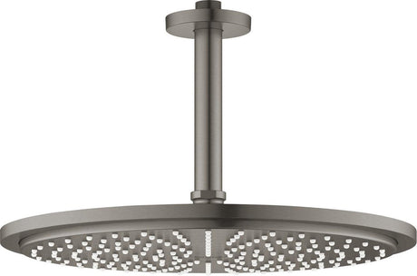 Douche de tête cosmopolite Grohe rainshower - douche à effet pluie ø 31 cm - avec bras de douche au plafond - noir mat