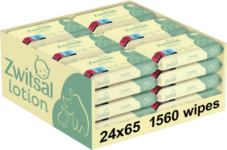 Lingettes pour bébé Zwitsal - lotion - 1560 lingettes (24x65) - pack économique