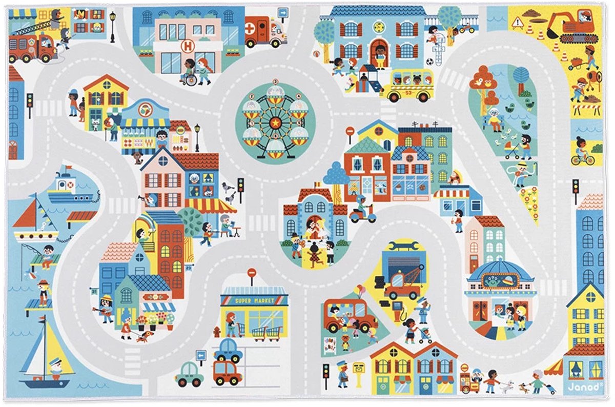Janod - carrefour - tapis d'éveil - la ville