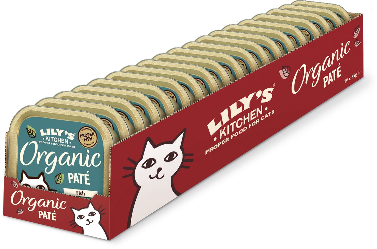 Lily's Kitchen - nourriture pour chat - nourriture humide - pâté bio aux poissons de mer - 19 x 85 g